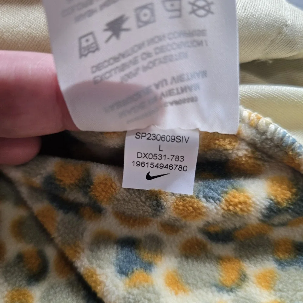 NIKE Sportswear Club Fleece Jacket Mens Large Full Zip Animal Print DX0531
